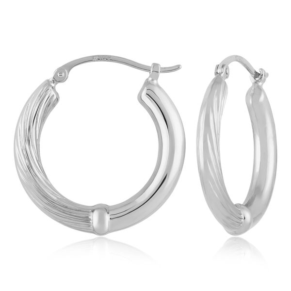 Sterling PL/Twist Hoop Charles Frederick Jewelers Chelmsford, MA
