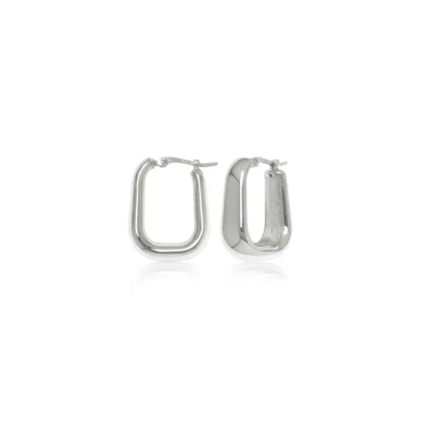 Sterling Silver Squared Hoops Charles Frederick Jewelers Chelmsford, MA