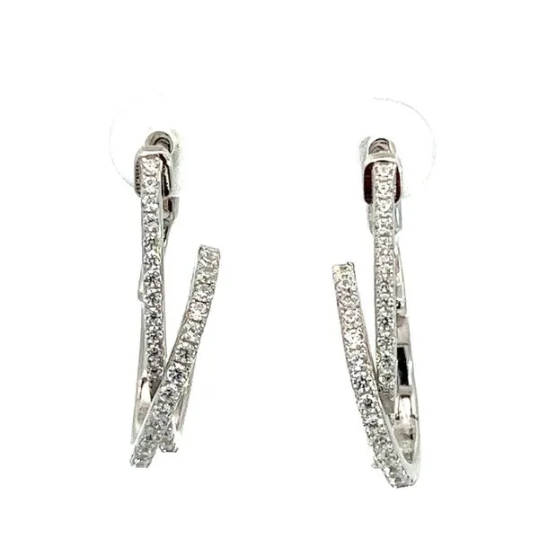 Sterling Multi Hoop CZ Earrings Charles Frederick Jewelers Chelmsford, MA