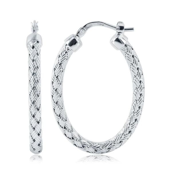 Sterling Silver 3mm Mesh Earrings Charles Frederick Jewelers Chelmsford, MA