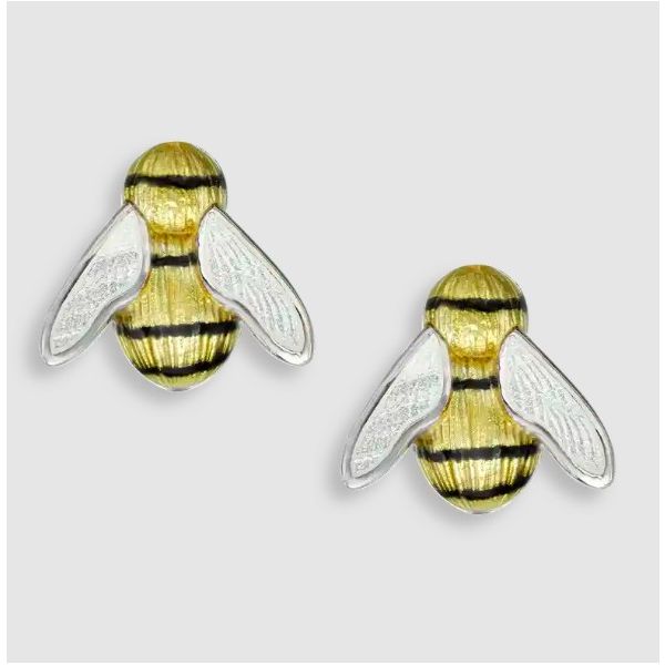 Sterling Silver Bumblebee Stud Earrings Charles Frederick Jewelers Chelmsford, MA