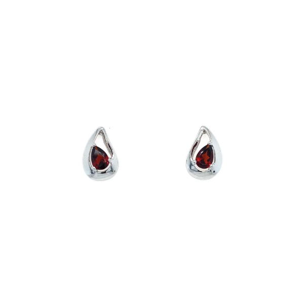 Sterling Silver 1.18ctw Garnet Earrings Charles Frederick Jewelers Chelmsford, MA