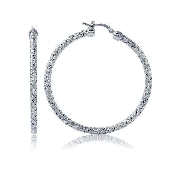 Sterling Silver 3Mm Mesh Earrings Charles Frederick Jewelers Chelmsford, MA