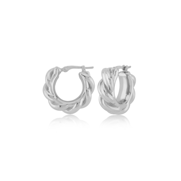 Sterling Silver Small Knotted Hoop Charles Frederick Jewelers Chelmsford, MA