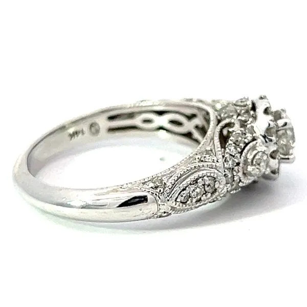 14KW 1.33ctw (.35ct G SI2 Center) Antique Style Diamond Ring Image 2 Charles Frederick Jewelers Chelmsford, MA