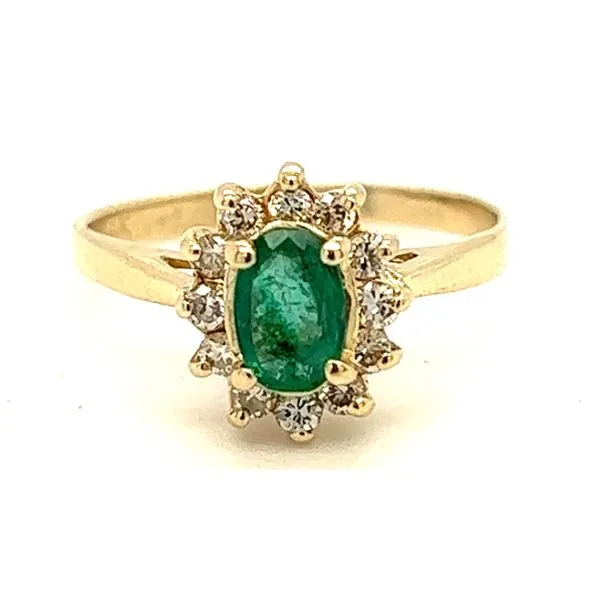 14KY Emerald And Diamond Ring Charles Frederick Jewelers Chelmsford, MA