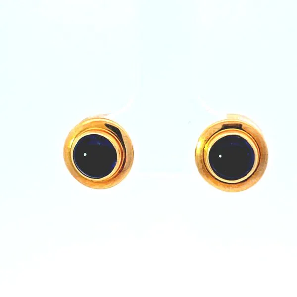 Estate- 14K Yellow Gold Iolite Stud Earrings (1.6 Grams) Charles Frederick Jewelers Chelmsford, MA