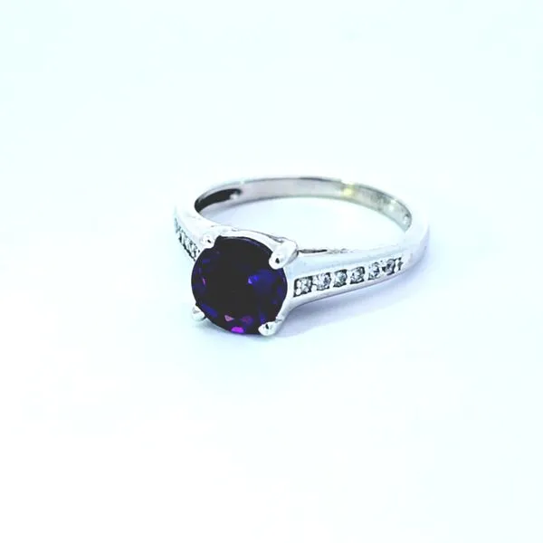 Estate- 14KW Amethyst And Diamond Ring Size 6 - .12ctw diamonds 3.1 Grams Charles Frederick Jewelers Chelmsford, MA