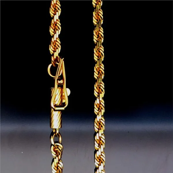 Solid 14K Yellow Gold Rope Chain 20 Inches In Length 2Mm With A Safety Box Catch Clasp Total Weight Is 9.4 Grams Charles Frederick Jewelers Chelmsford, MA