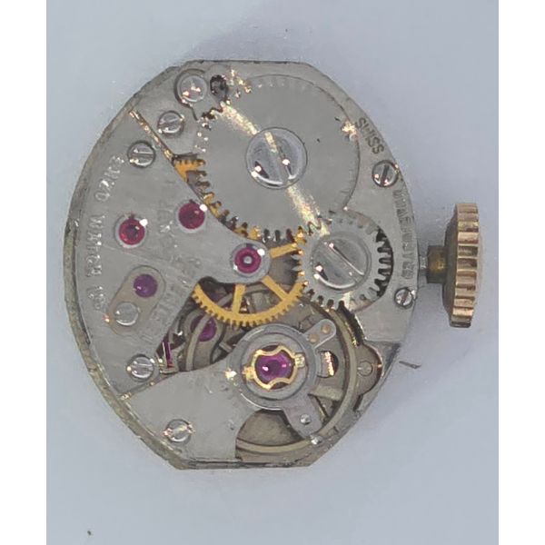 Estate- 14K Yellow Gold Opal Flower Top Geneve Wind Up Watch 6 Inches Total Weight 26.5 Grams Image 5 Charles Frederick Jewelers Chelmsford, MA