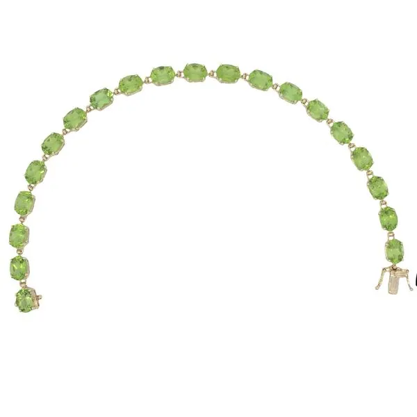 Estate- 14K Yellow Gold Oval Peridot Bracelet 7.5 Inches In Length With A Total Weight Of 9.6 Grams Charles Frederick Jewelers Chelmsford, MA