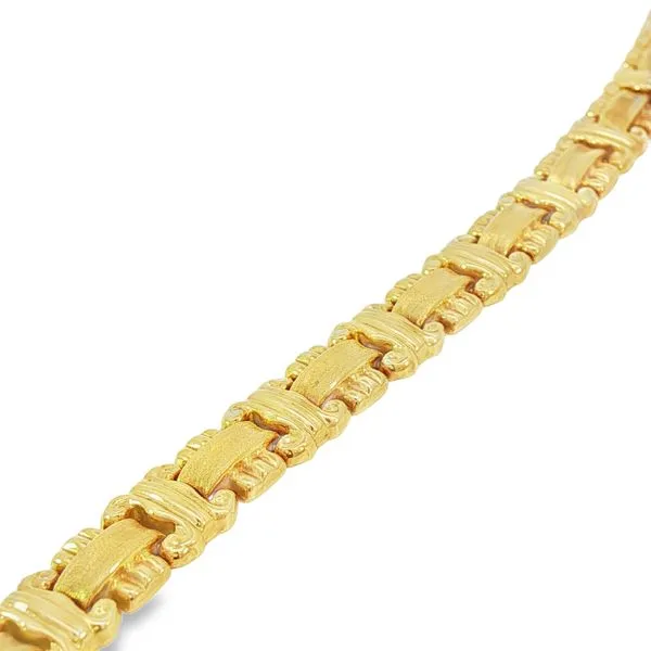 ESTATE - 14KY Fancy Link Bracelet 7in - 9.8g Charles Frederick Jewelers Chelmsford, MA