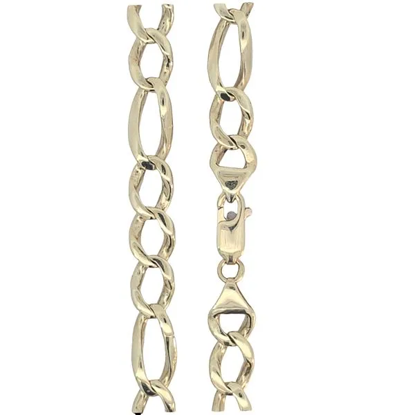 Estate 14K Yellow Gold 9 Inch Mens Solid Curb Style Bracelet Total Weight 13.2 Grams Charles Frederick Jewelers Chelmsford, MA