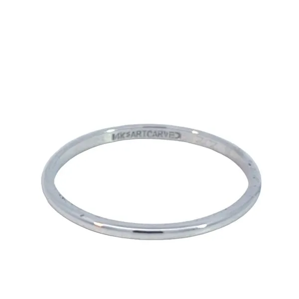 Estate 14K White Gold Ladies Anniversary Band/ Stack Band Width 1.4Mm Ring Size 8.5 Total Weight 1 Grams Charles Frederick Jewelers Chelmsford, MA