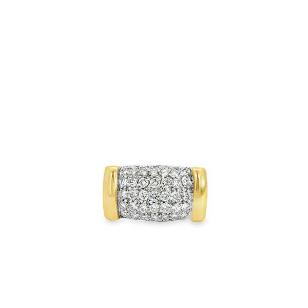 ESTATE - 14KY Multirow Diamond Fashion Ring 8.3g Charles Frederick Jewelers Chelmsford, MA