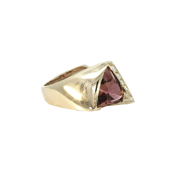 Estate Tourmaline and Diamond Ring Image 2 Charles Frederick Jewelers Chelmsford, MA