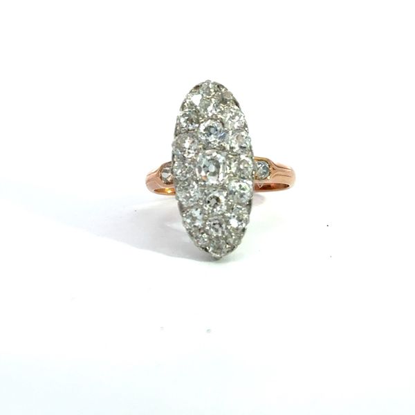 ESTATE - 14K Rose Gold est 1.55ctw Diamond Ring 3.7g Charles Frederick Jewelers Chelmsford, MA