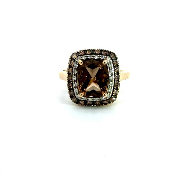 ESTATE - 14KY Est 2.62ct Quartz with est.35ct Brown Diamonds and est .17ct Diamonds 3.63g Charles Frederick Jewelers Chelmsford, MA