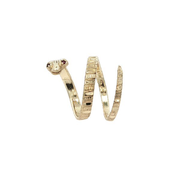 Estate 14ky Ruby Snake Ring Image 2 Charles Frederick Jewelers Chelmsford, MA