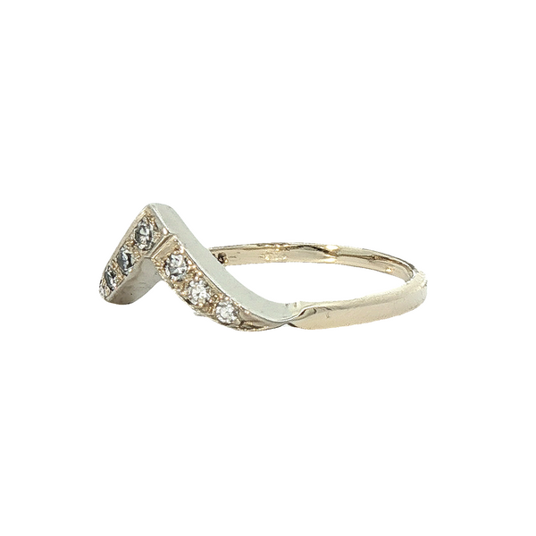 Estate 14k Two Tone Diamond Anniversary Ring Image 2 Charles Frederick Jewelers Chelmsford, MA