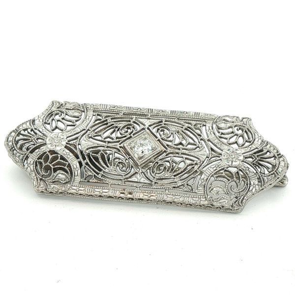 Estate 14w Diamond Brooch Image 2 Charles Frederick Jewelers Chelmsford, MA