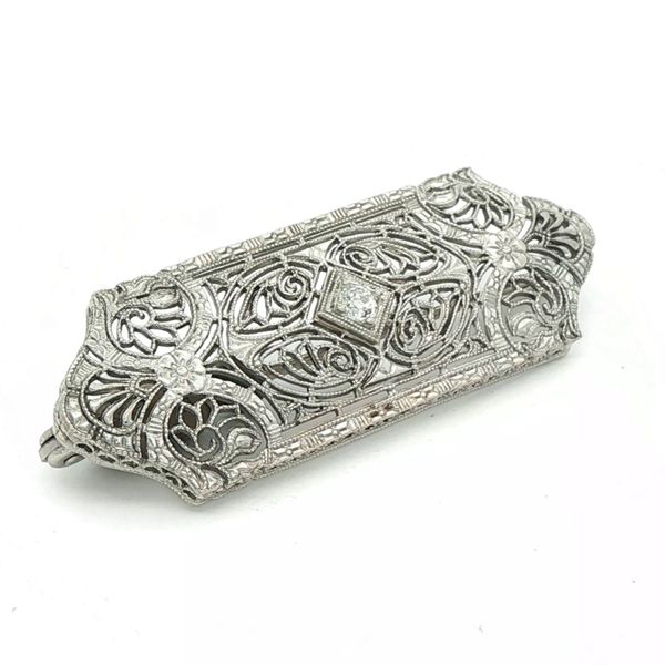 Estate 14w Diamond Brooch Charles Frederick Jewelers Chelmsford, MA