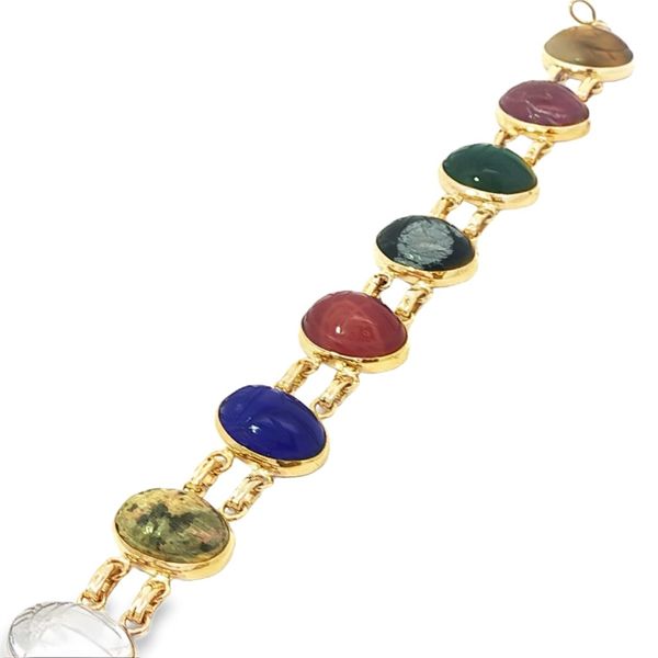 Estate Multi-Stone 14y Scarab Bracelet Image 2 Charles Frederick Jewelers Chelmsford, MA