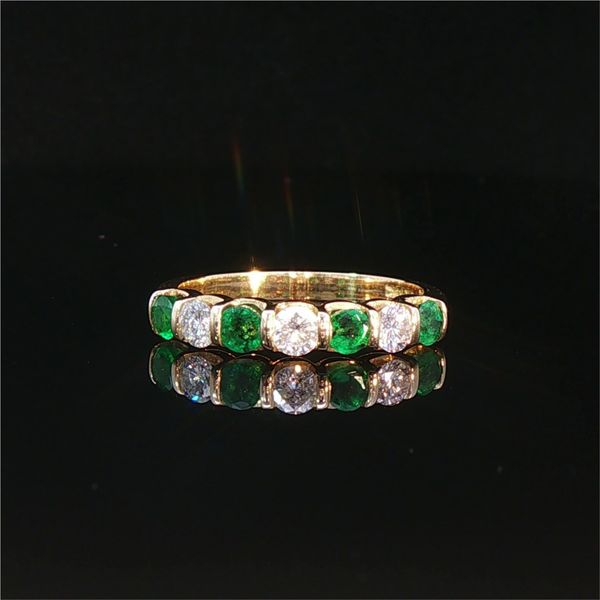 Estate 14ky Emerald and Diamond Ring Charles Frederick Jewelers Chelmsford, MA