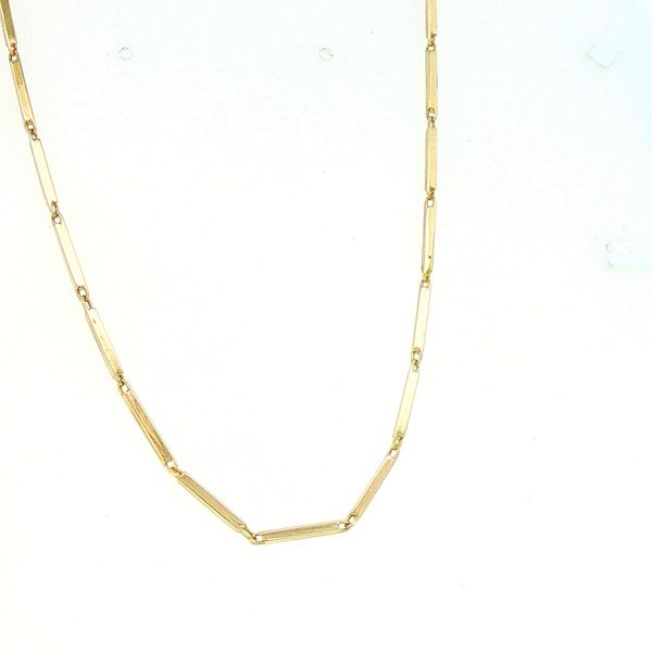 ESTATE - 14KY 24in Solid Bar Chain 10.9grams Image 3 Charles Frederick Jewelers Chelmsford, MA