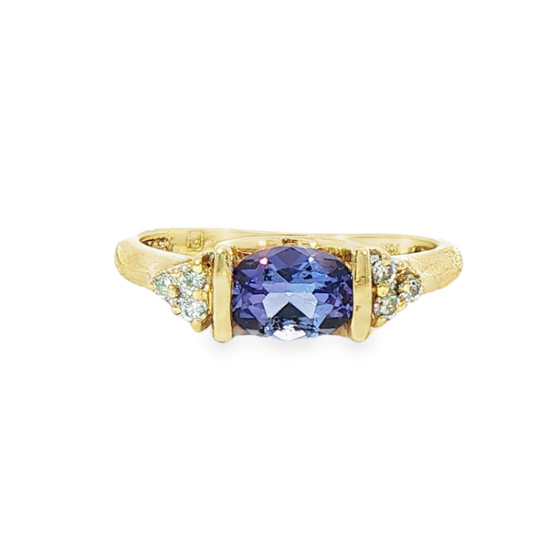 Estate .94ctw Tanzanite and Diamond Ring Charles Frederick Jewelers Chelmsford, MA