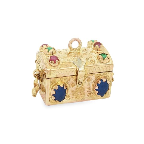 Estate 14ky Treaure Box Charm Charles Frederick Jewelers Chelmsford, MA