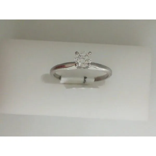 14K White Gold Diamond Solitaire Engagement Ring Chipper's Jewelry Bonney Lake, WA