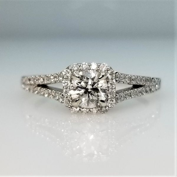 0.48ct Diamond Engagement Ring with Melee in 14K White Gold Chipper's Jewelry Bonney Lake, WA
