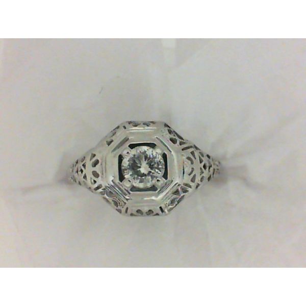 Vintage 18K White Gold Diamond Engagement Ring Chipper's Jewelry Bonney Lake, WA