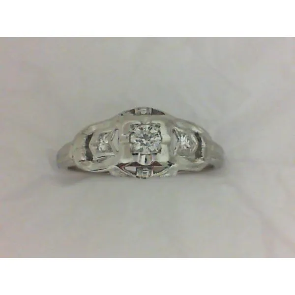 .09ct Diamond Vintage Ring, 14K White Gold Chipper's Jewelry Bonney Lake, WA