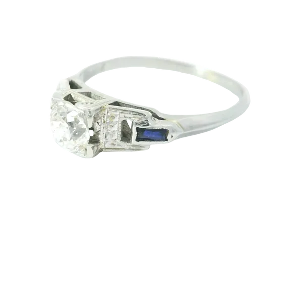 18K White Gold Diamond Vintage Engagement Ring Image 3 Chipper's Jewelry Bonney Lake, WA