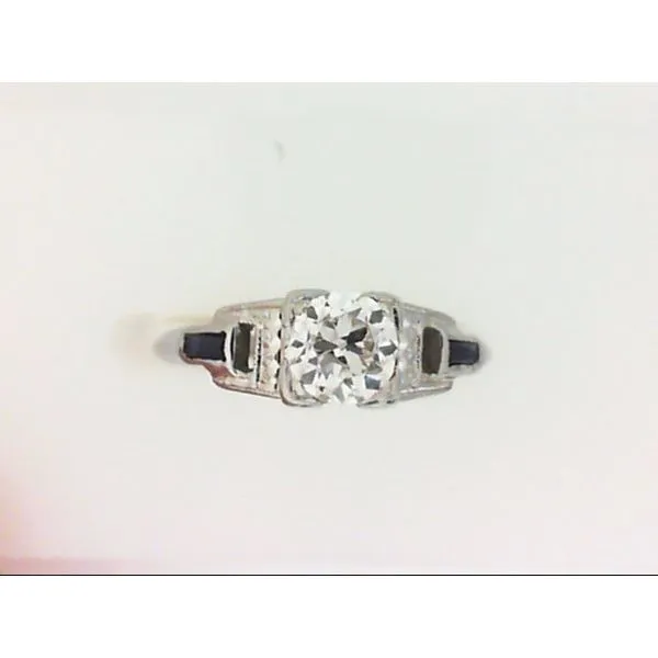18K White Gold Diamond Vintage Engagement Ring Chipper's Jewelry Bonney Lake, WA