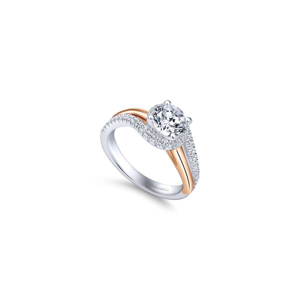 14K Two Tone Gold Diamond Engagement Ring Image 3 Chipper's Jewelry Bonney Lake, WA