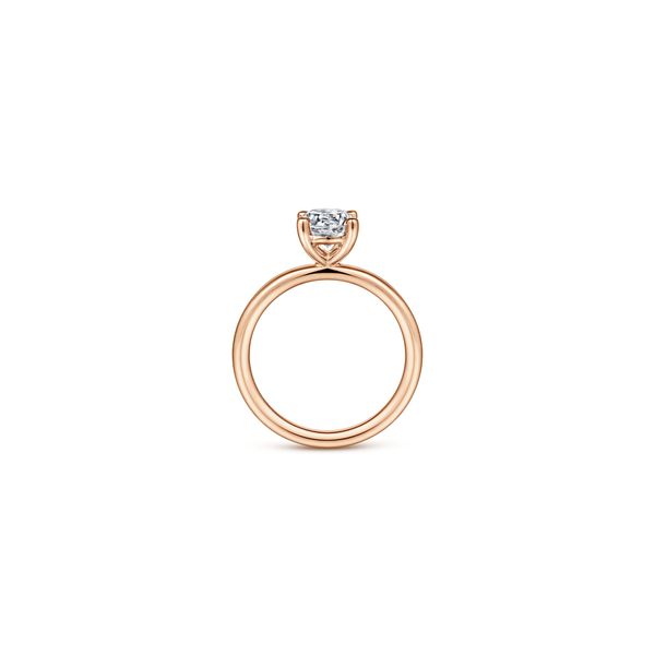 14K Rose Gold Engagement Ring with Cubic Zirconia Center Gabriel and Co. | Chipper's Jewelry Image 2 Chipper's Jewelry Bonney Lake, WA