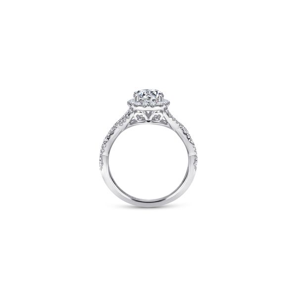 14K White Gold Diamond Engagement Ring with Round Center Image 2 Chipper's Jewelry Bonney Lake, WA