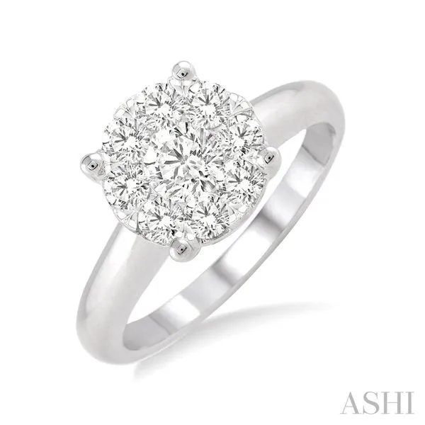 14K White Gold Round Diamond Engagement Ring Chipper's Jewelry Bonney Lake, WA