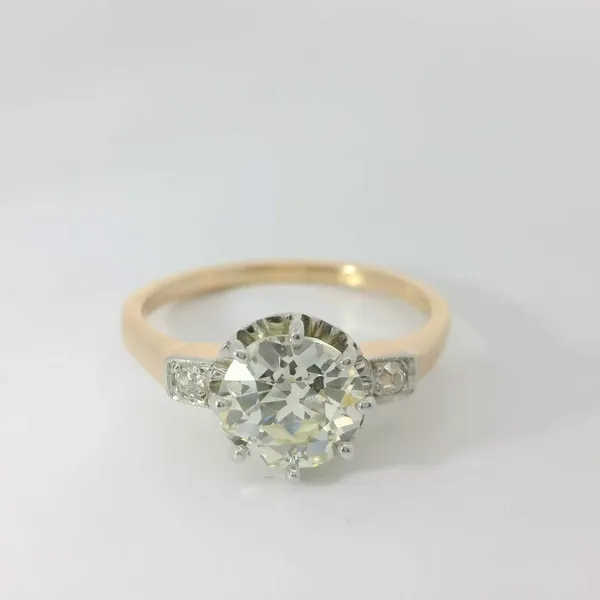 14K Rose Gold Engagement Ring with 1.52ct Old European Cut Diamond Chipper's Jewelry Bonney Lake, WA