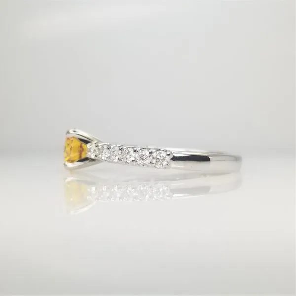 14K White Gold Orange Diamond Engagement Ring Image 3 Chipper's Jewelry Bonney Lake, WA