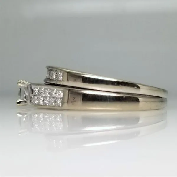 1.03ctw Diamond Engagement Ring with Soldered Diamond Band in 14K White Gold Image 2 Chipper's Jewelry Bonney Lake, WA