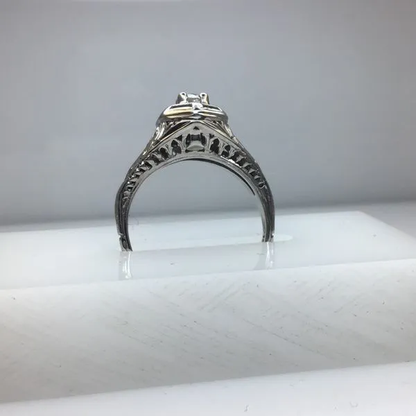 .18ct Mine Cut Diamond Center, G/I1, 18KW, Size 5.5 Image 3 Chipper's Jewelry Bonney Lake, WA