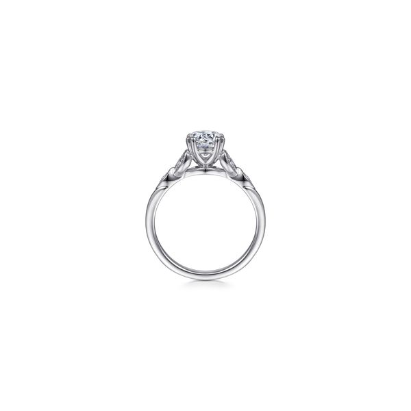 14K White Gold Engagement Ring with Cubic Zirconia Center Ring Size 6.5 Gabriel and Co. | Chipper's Jewelry Image 2 Chipper's Jewelry Bonney Lake, WA