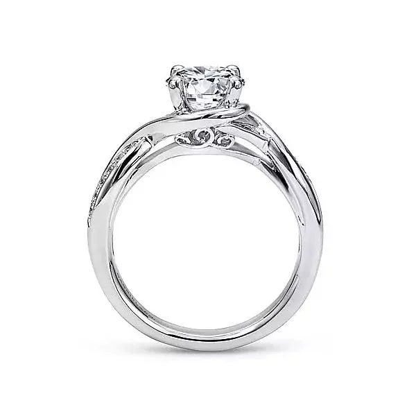 14K White Gold Twisted Diamond Channel Set Engagement Ring Image 2 Chipper's Jewelry Bonney Lake, WA