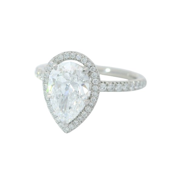 Platinum Pear Diamond Engagement Ring Image 2 Chipper's Jewelry Bonney Lake, WA