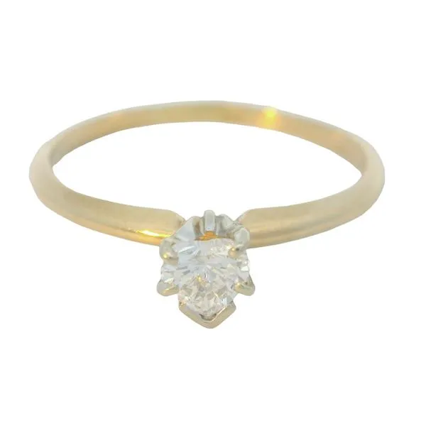 14KY .25ct Heart Diamond Solitare Sz. 8 Chipper's Jewelry Bonney Lake, WA