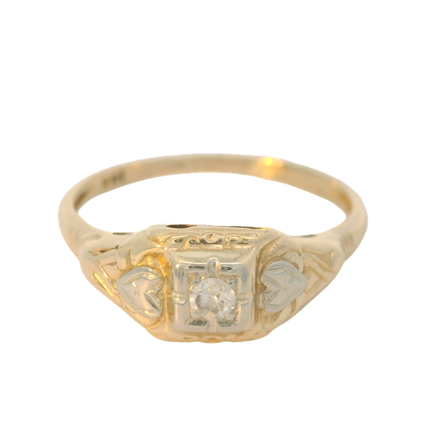 14K Yellow Gold Vintage Solitaire Ring Chipper's Jewelry Bonney Lake, WA
